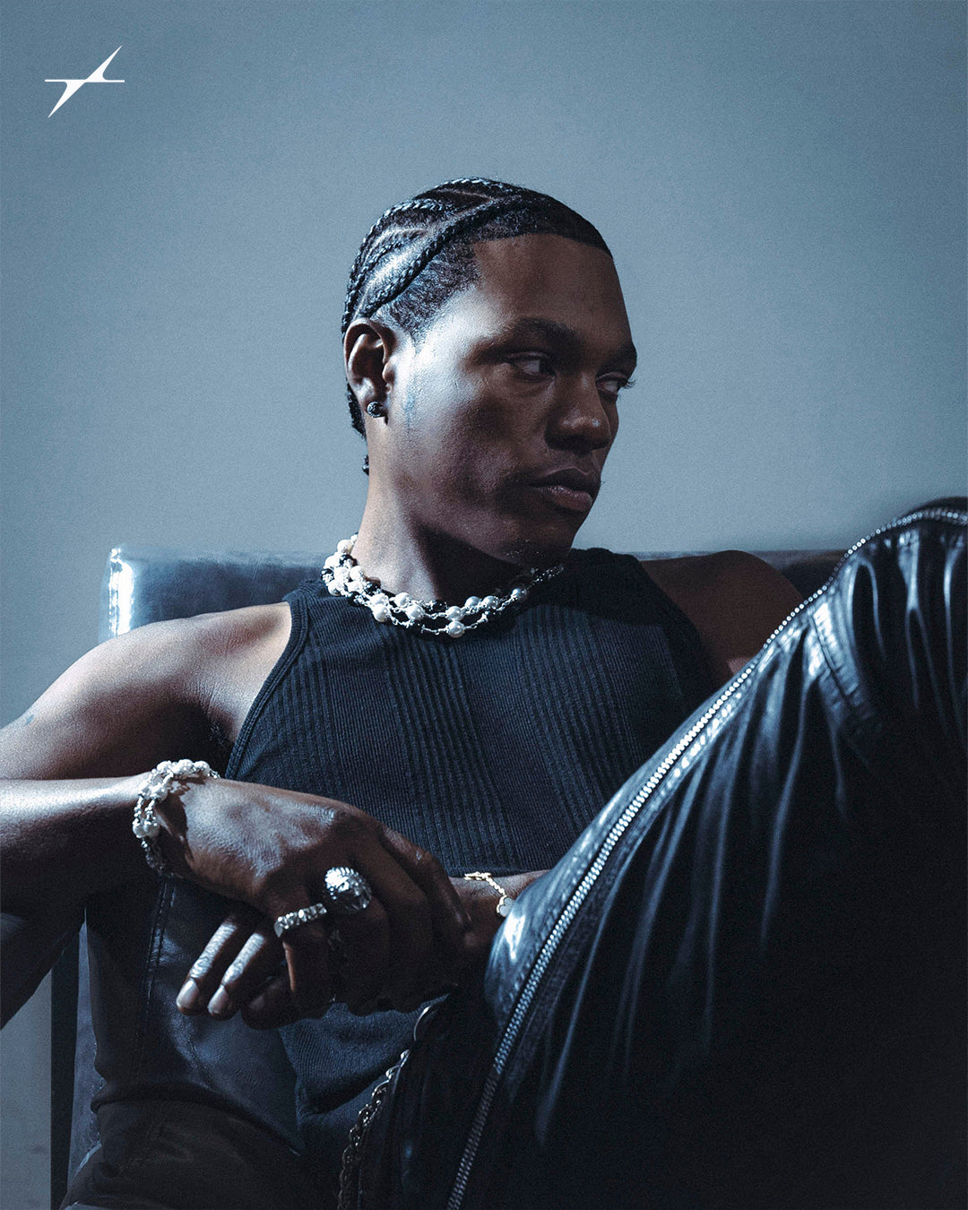 White & Black Rosary Necklace Layer Bundle