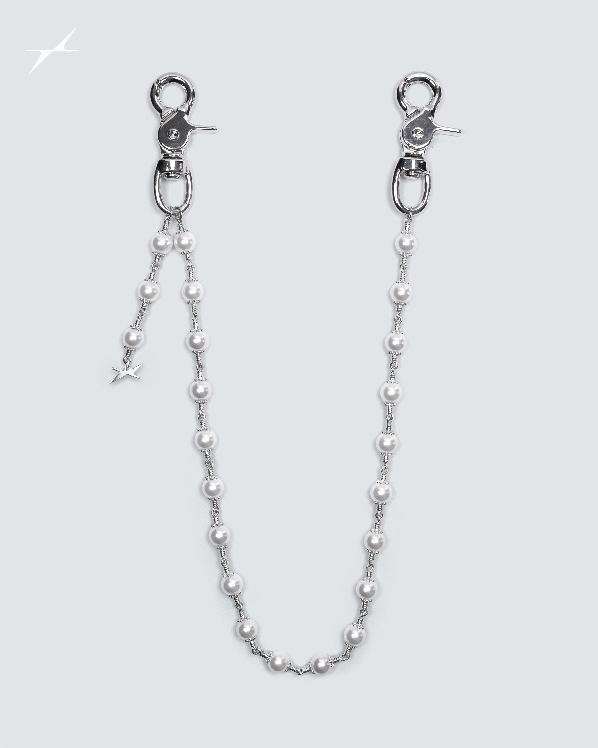 White Rosary Wallet Chain