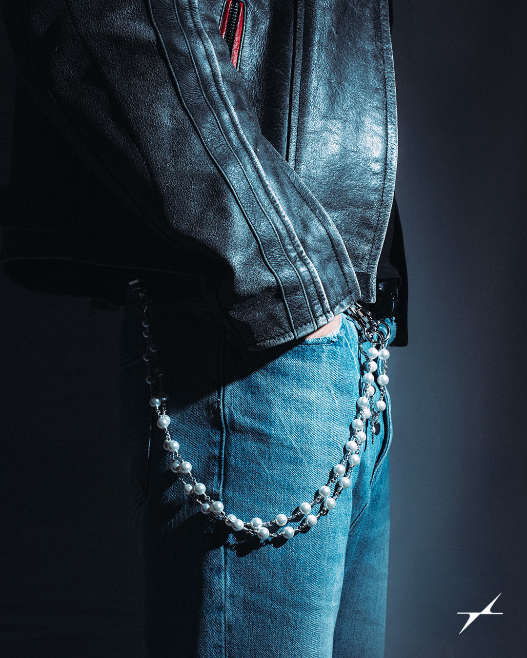 White Rosary Wallet Chain