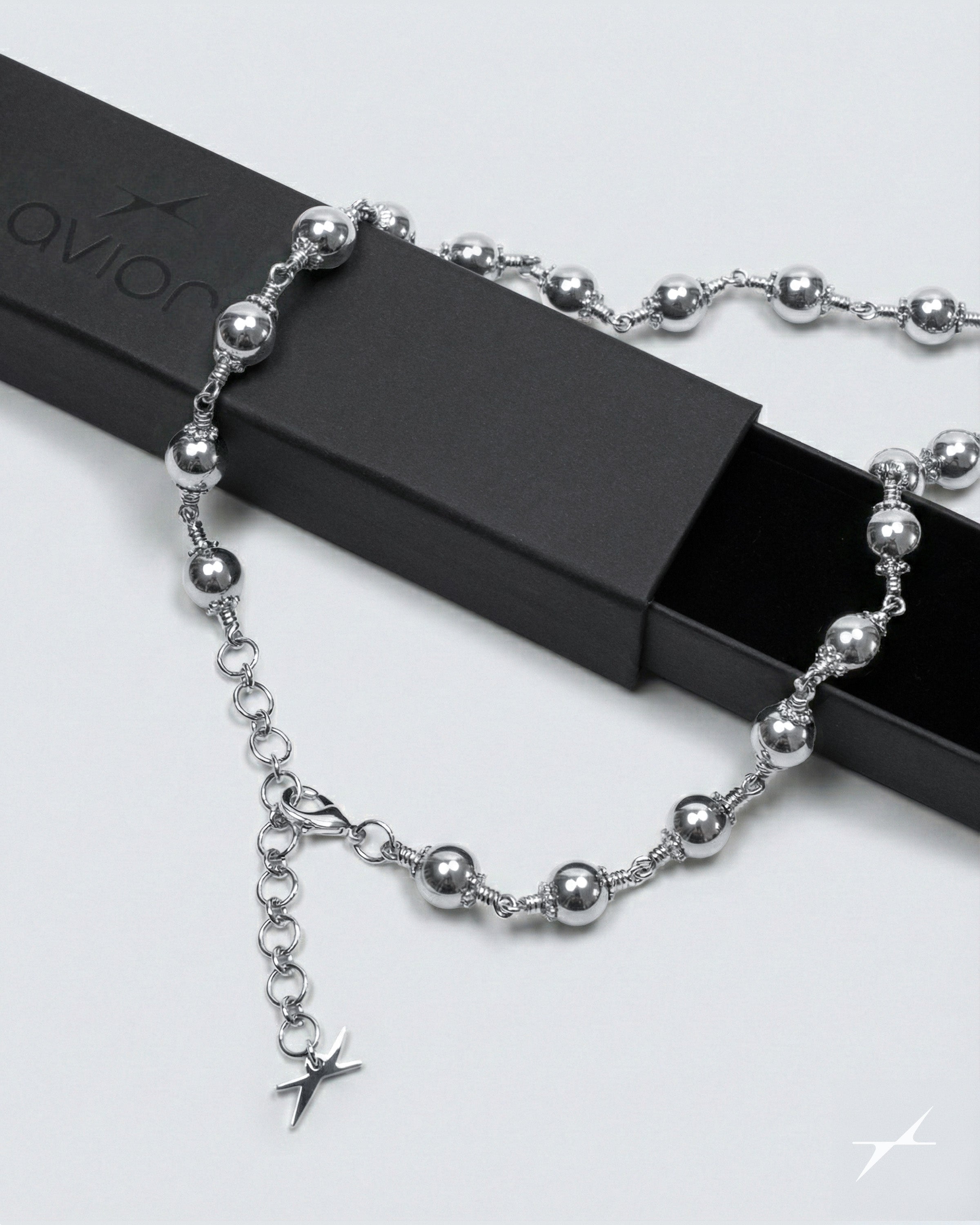 Steel Rosary Necklace