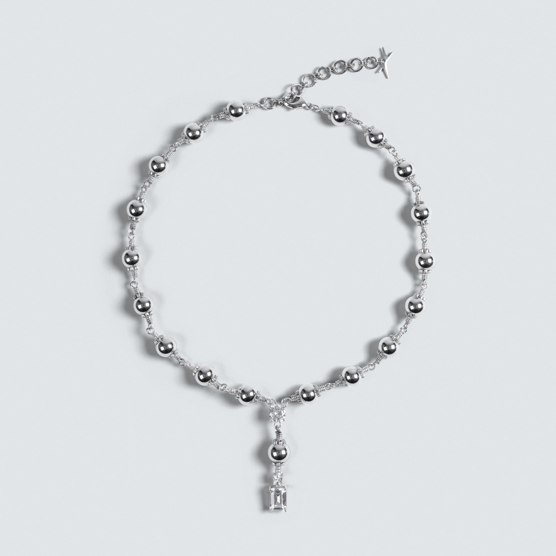 Cubic Zirconia Rosary Necklace
