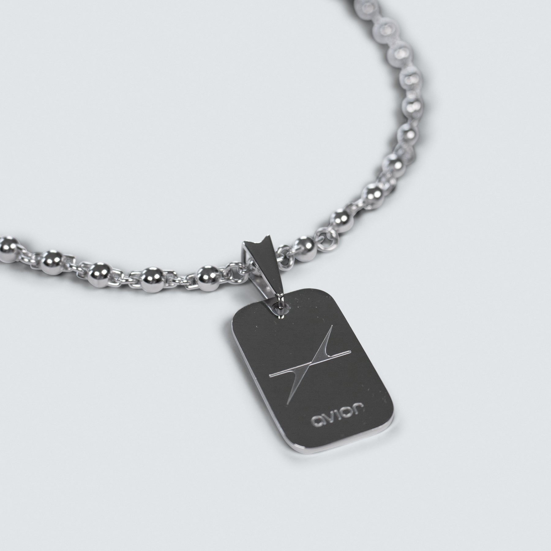 Dog Tag Ball Link Necklace