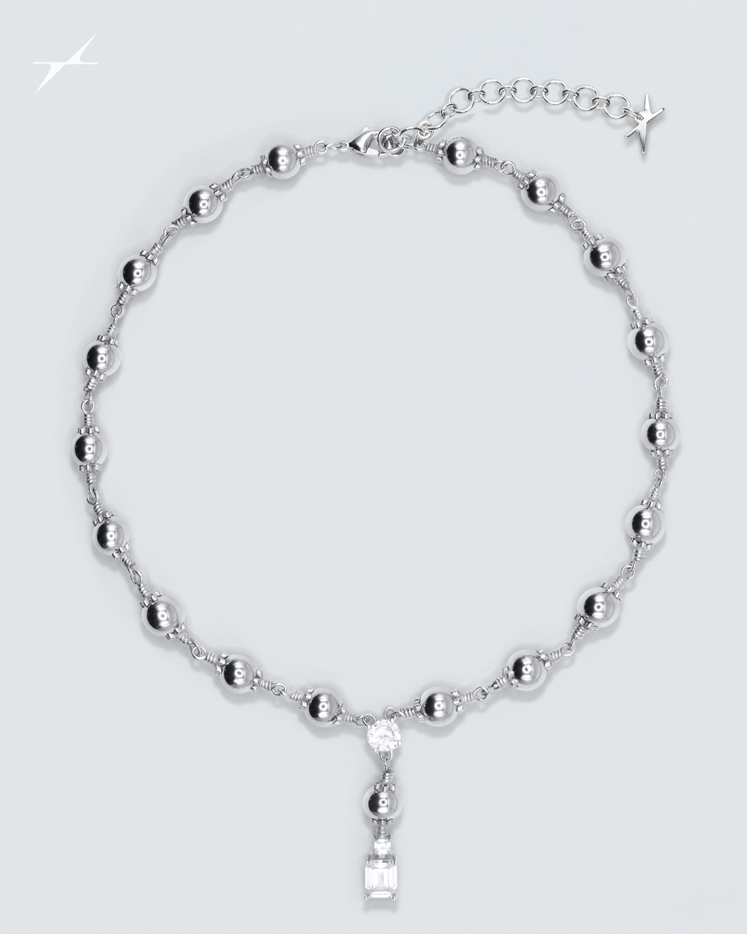Cubic Zirconia Rosary Necklace