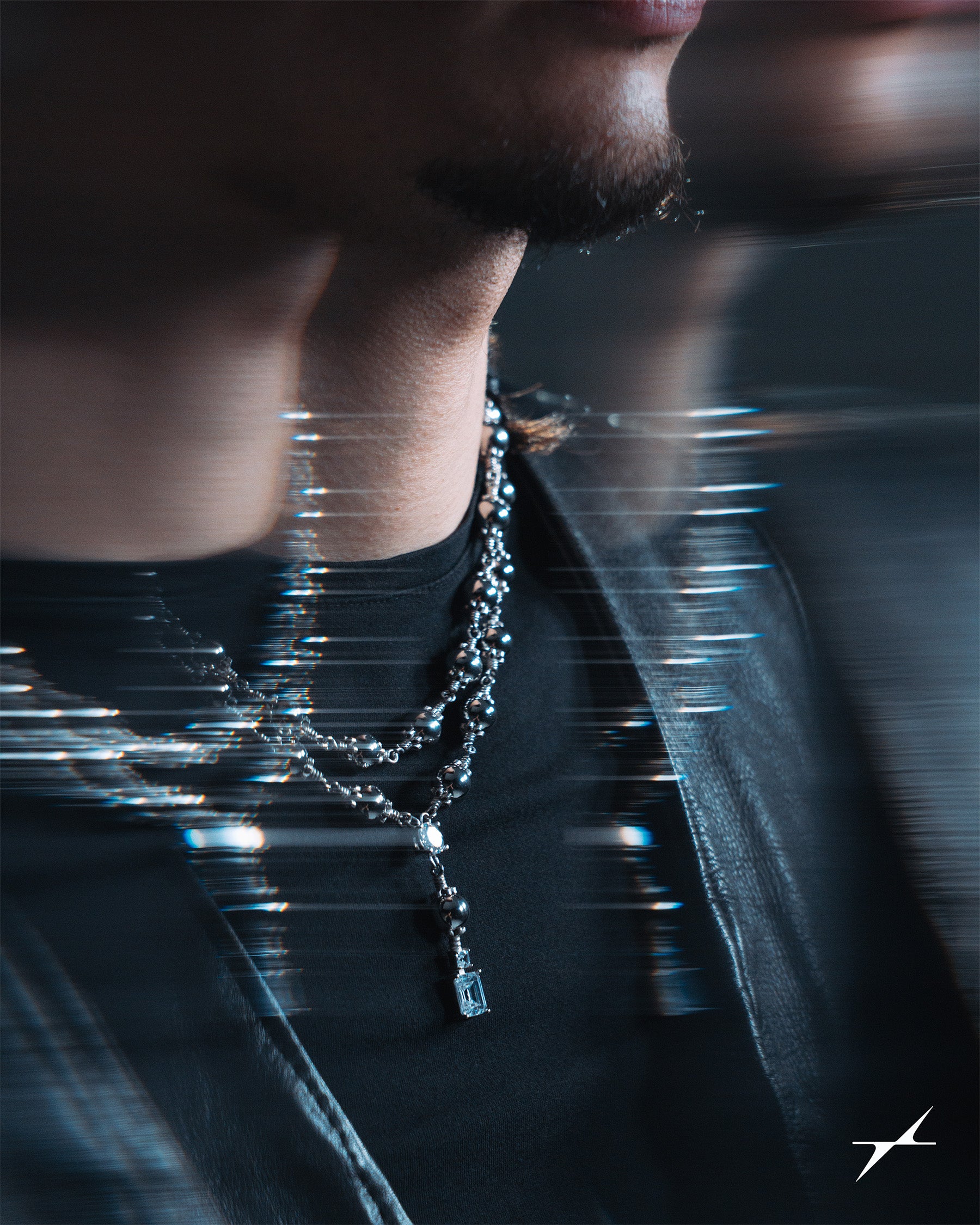 Steel Rosary Necklace