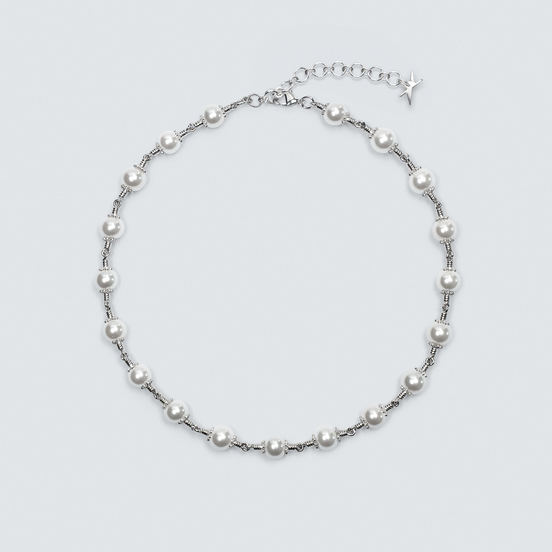 White Rosary Necklace
