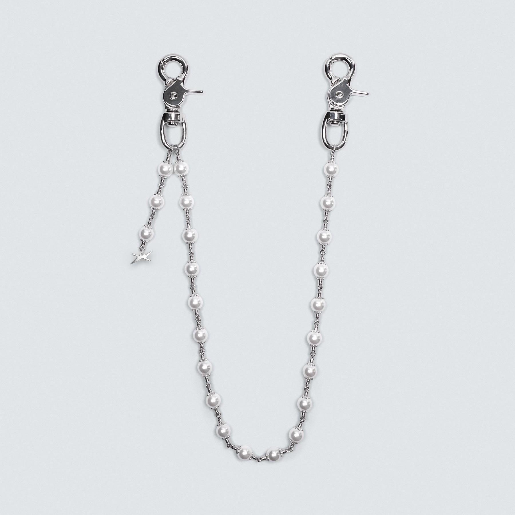 White Rosary Wallet Chain
