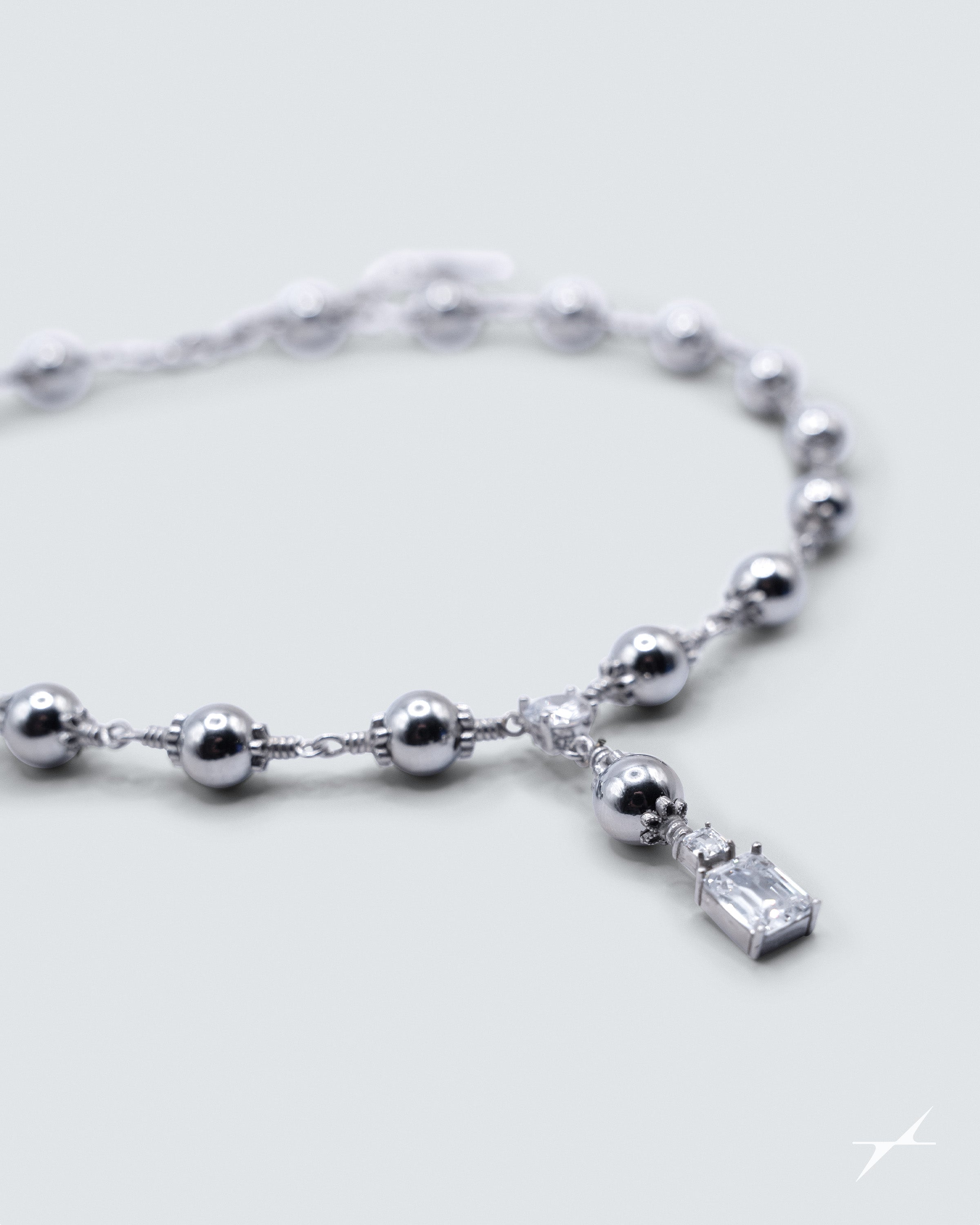 Cubic Zirconia Rosary Necklace