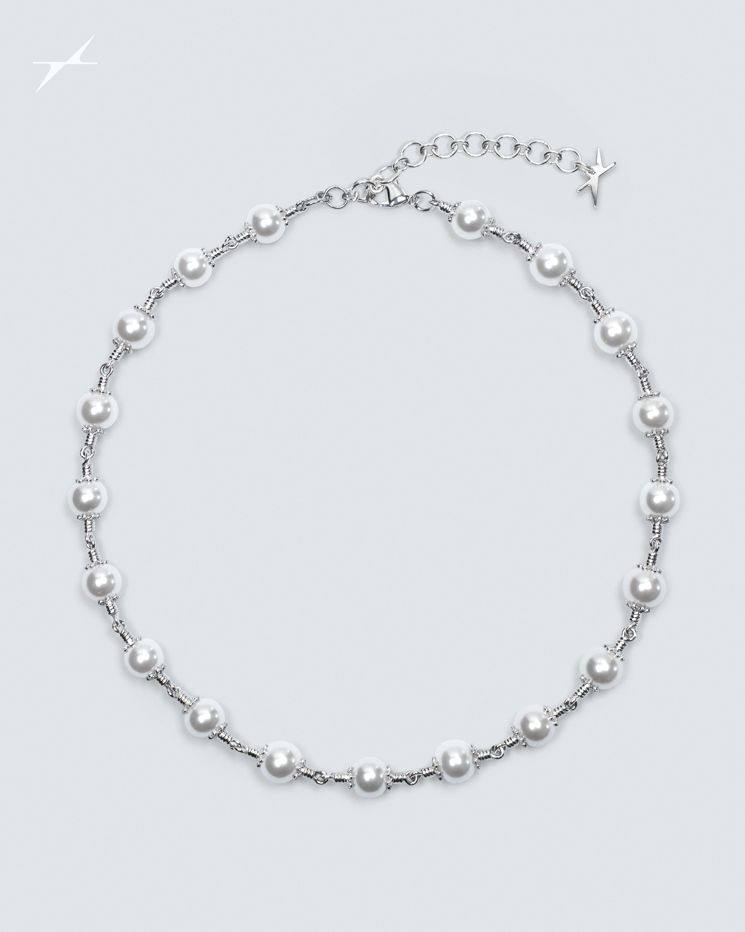White Rosary Necklace