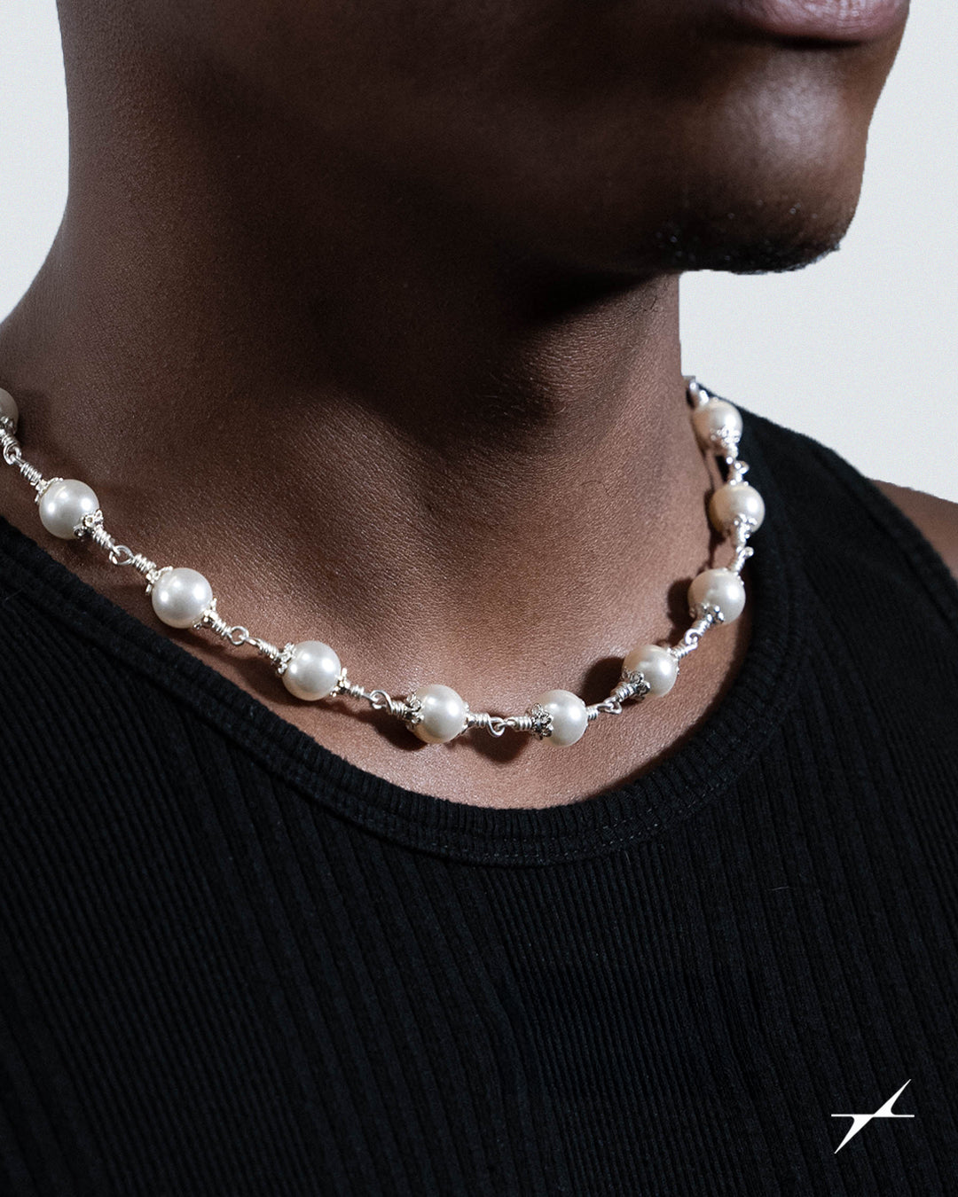 White Rosary Necklace Layer Bundle