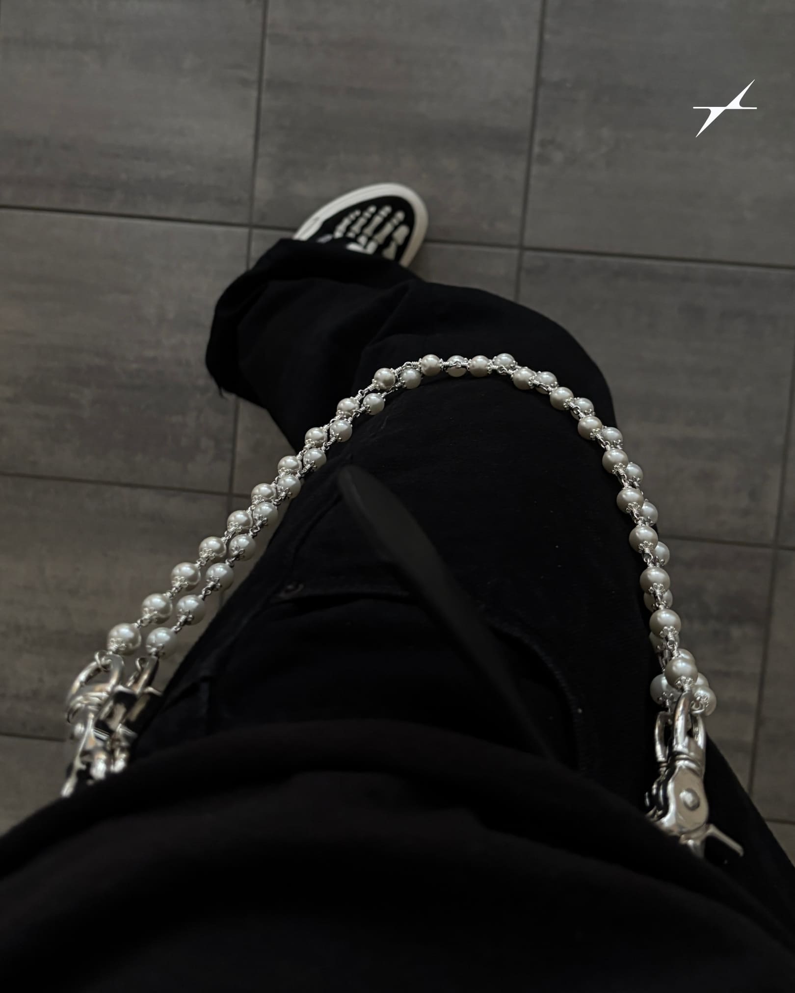 White Necklace + Wallet Chain Bundle