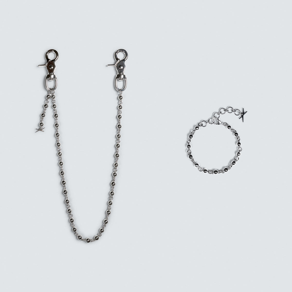 Ball Link Wallet Chain & Bracelet Bundle