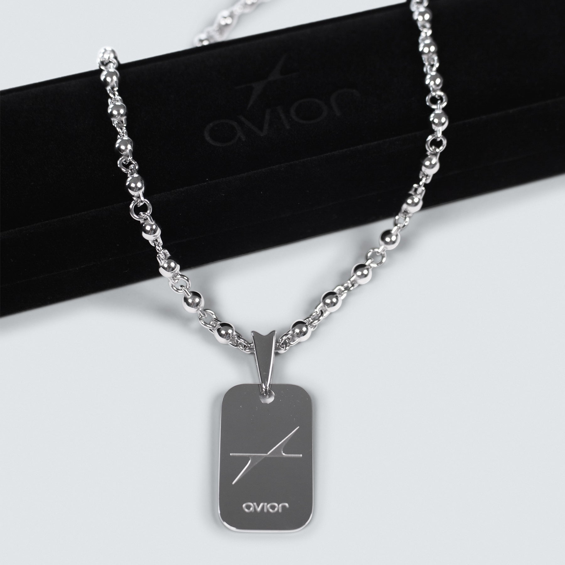 Dog Tag Ball Link Necklace