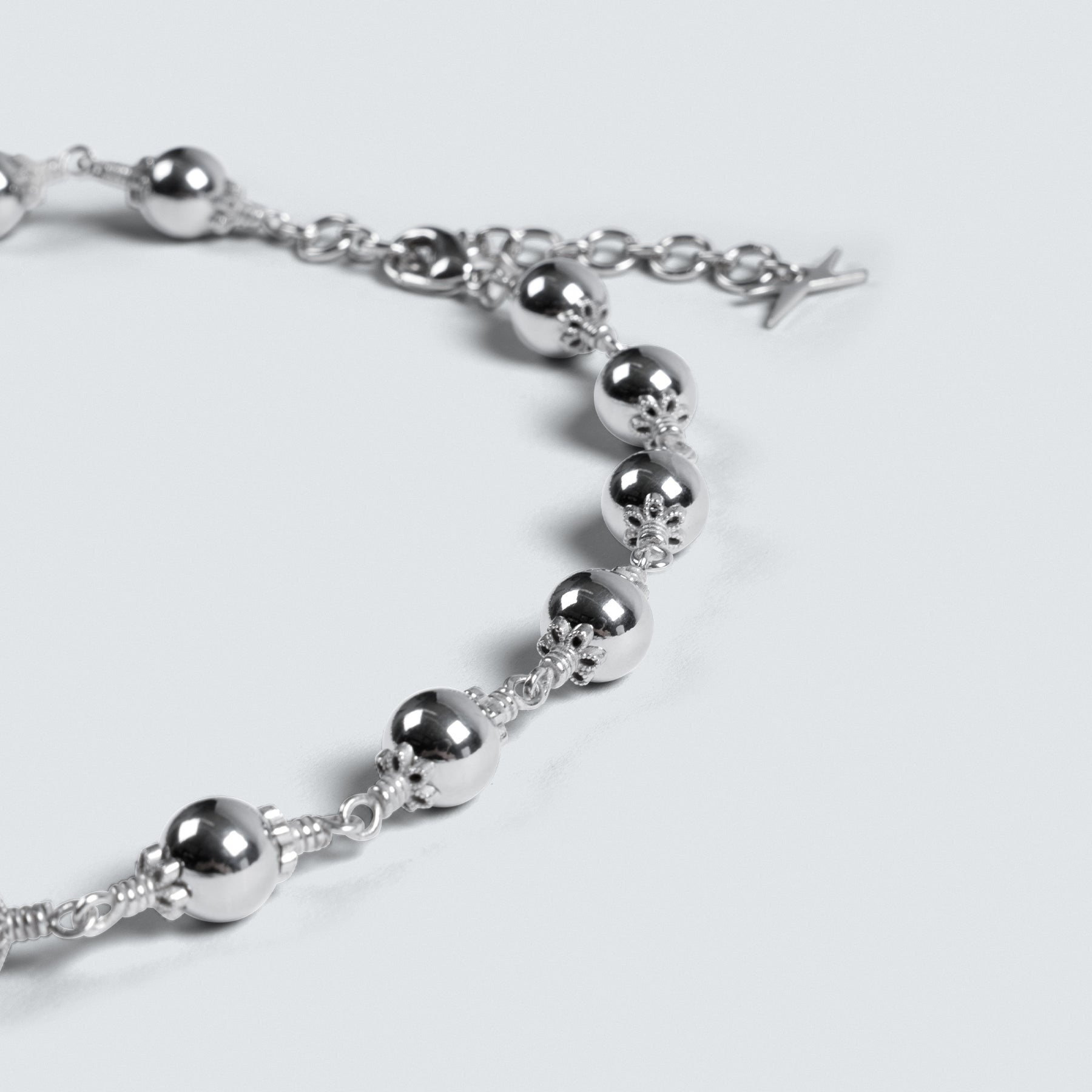 Steel Rosary Necklace