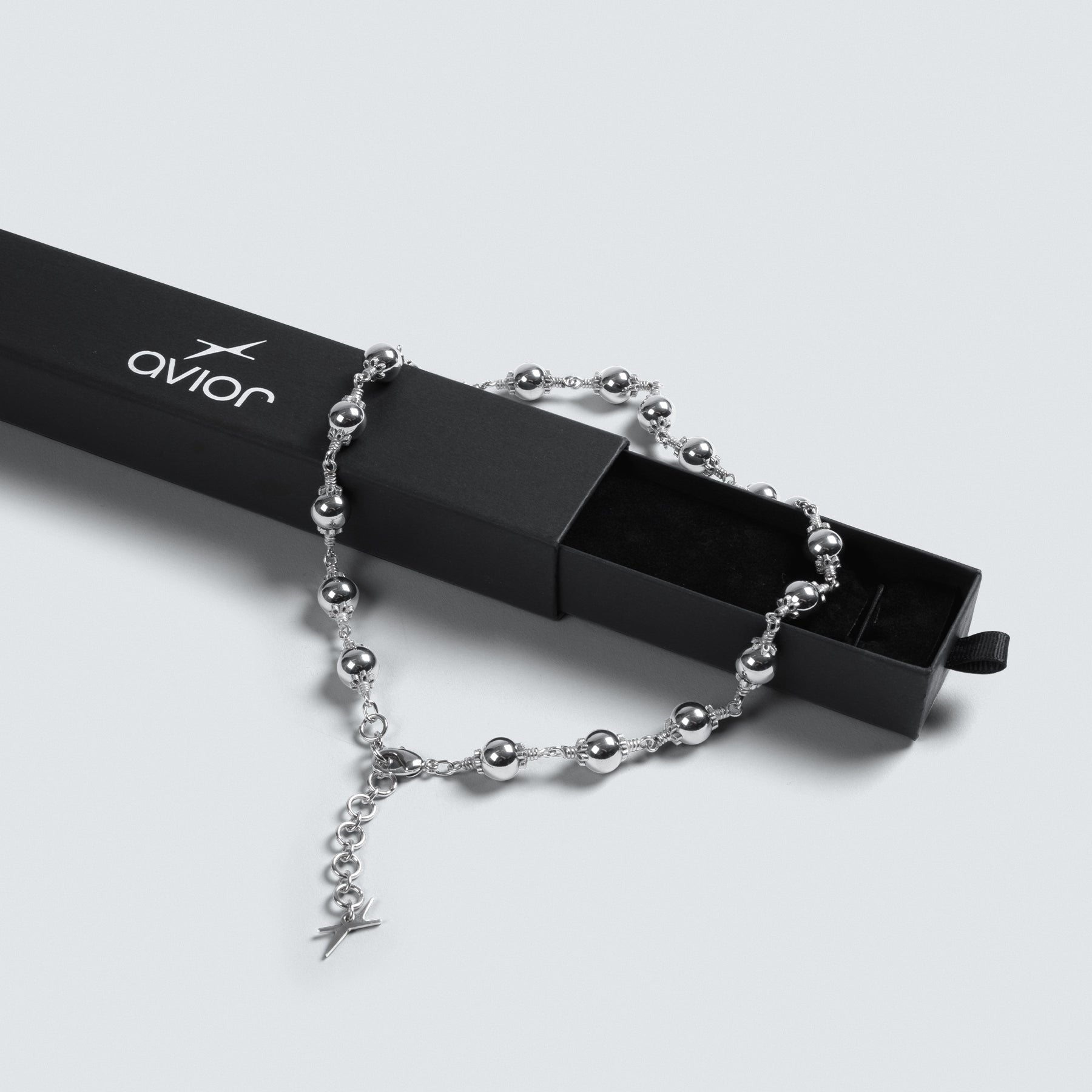 Steel Rosary Necklace