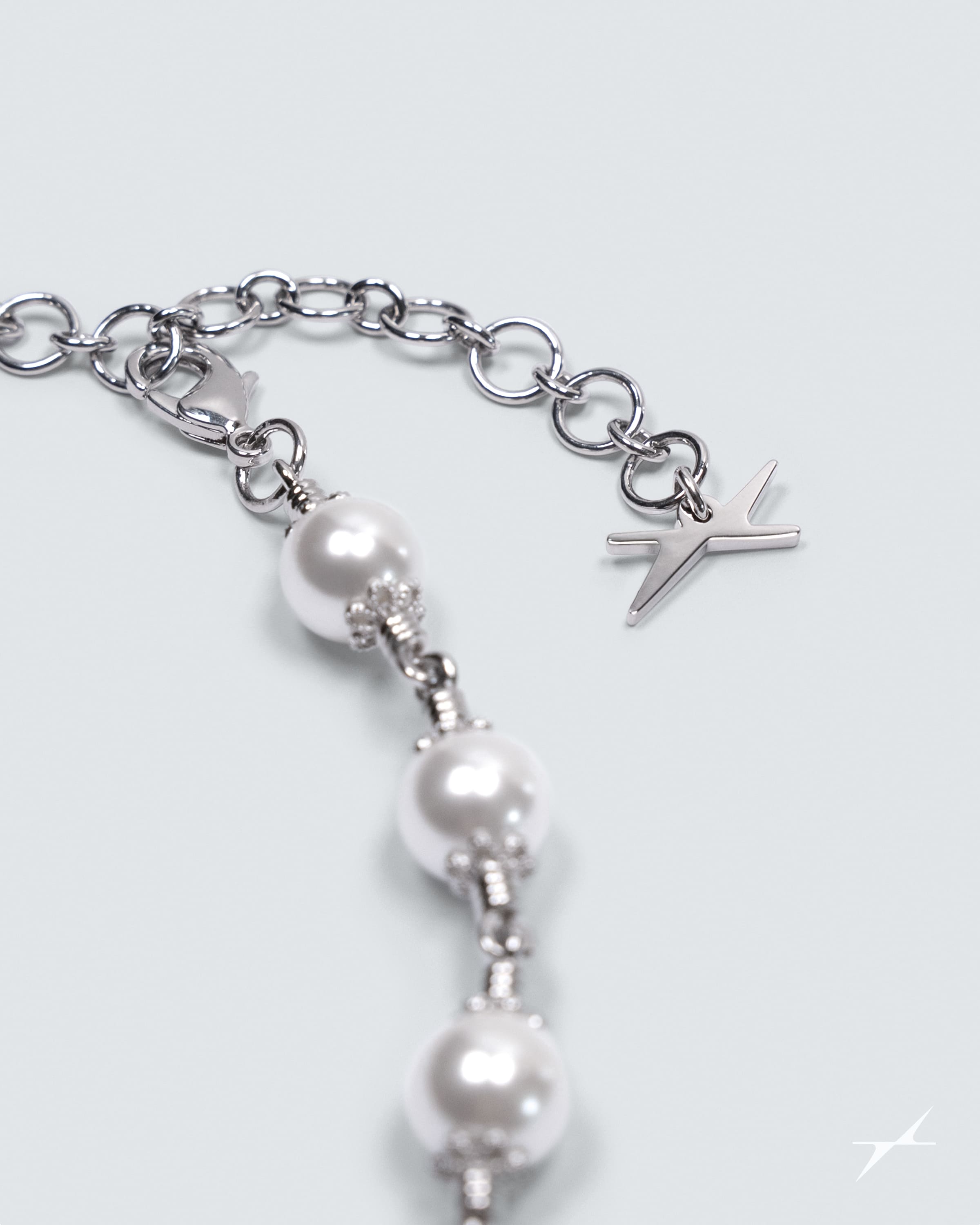 White Rosary Necklace