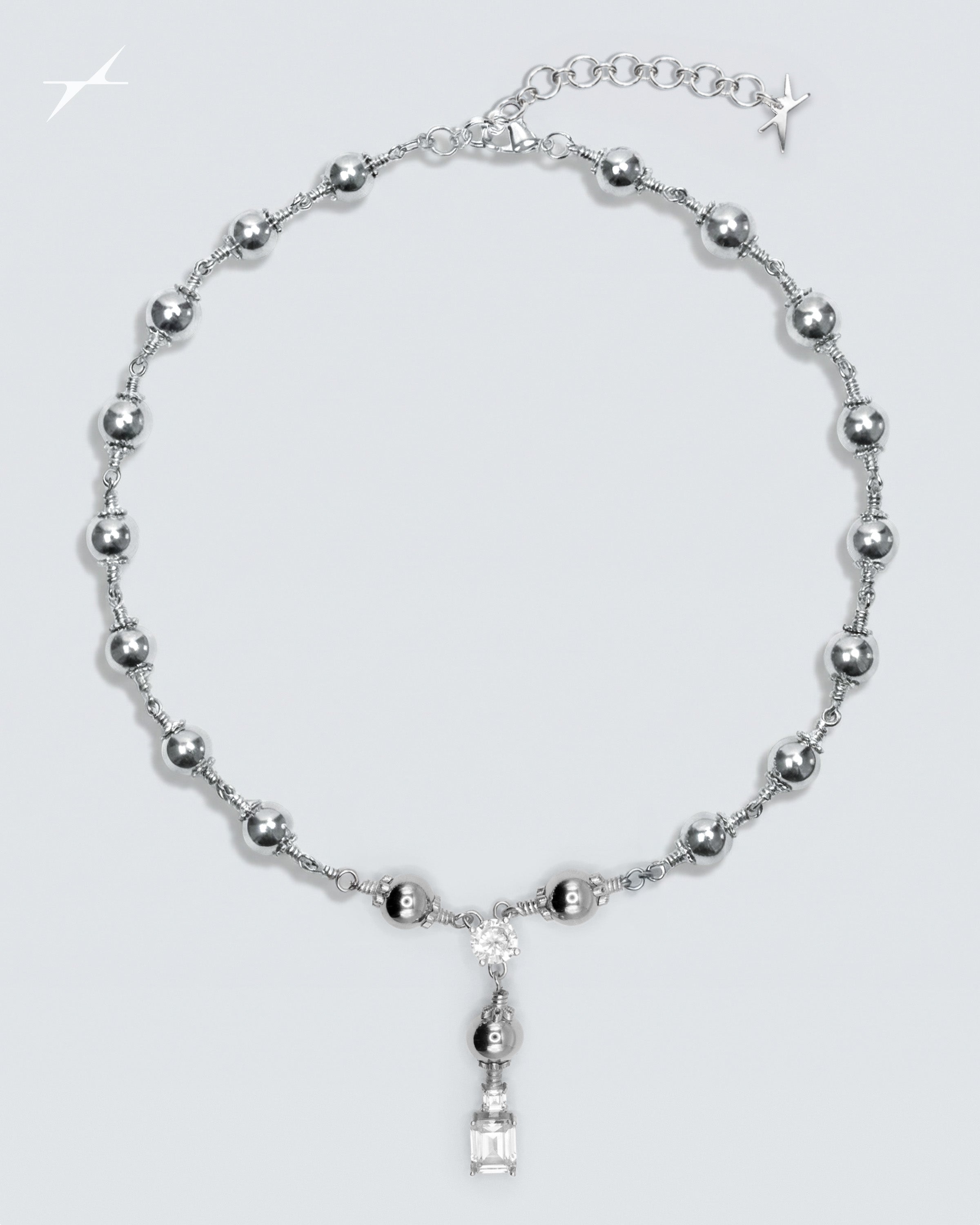 Cubic Zirconia Rosary Necklace