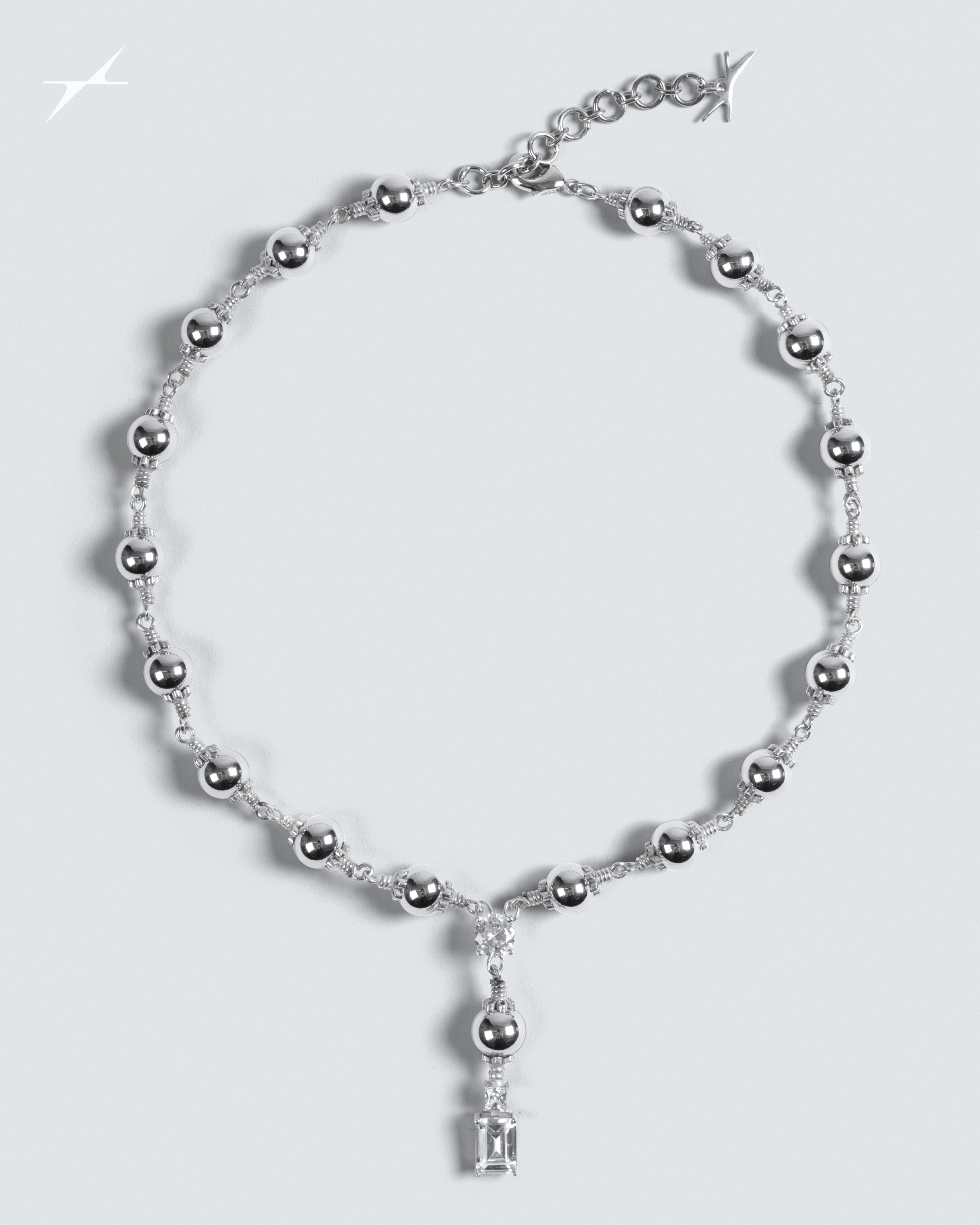 Cubic Zirconia Rosary Necklace