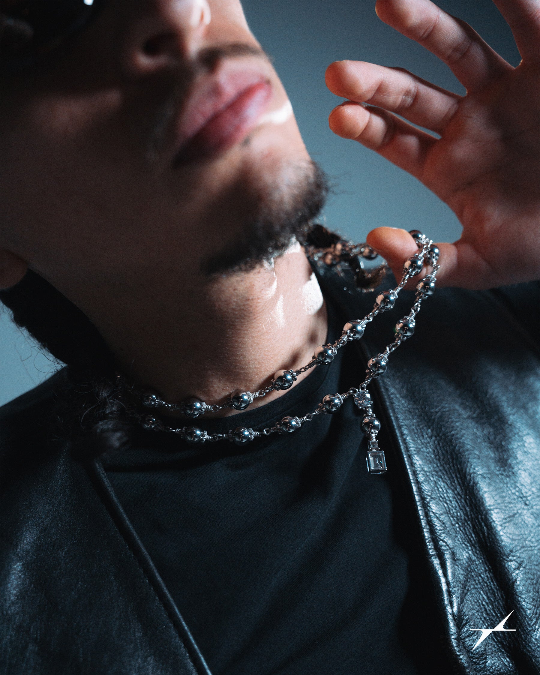 Cubic Zirconia Rosary Necklace